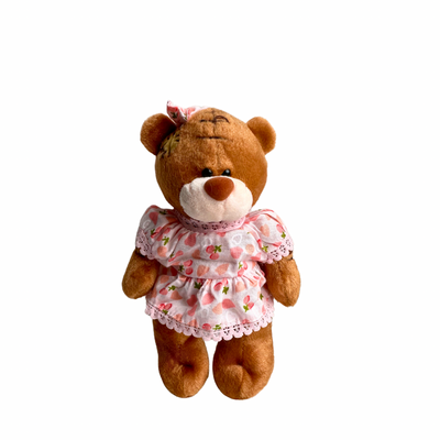 Little teddy bear in a dress (12cm)